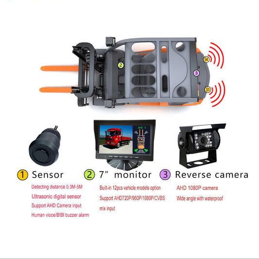 Forklift Ultrasonic Reversing Radar Visible Digital Ultrasonic Parking Sensor