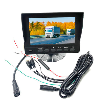 The high-definition 7-inch waterproof display has an aluminum alloy shell with a waterproof rating of IP69K, supports 1080P high-definition camera, and is suitable for unobstructed engineering vehicles.